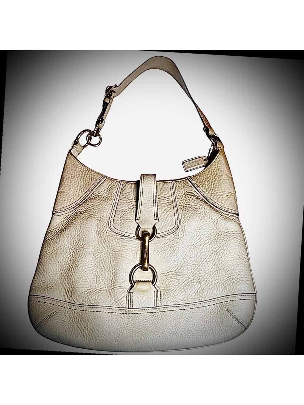 Coach Vintage Cream 2000’s Hamptons Hobo Shoulder Bag [COPY]